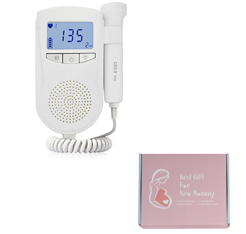 Built-in loudspeaker Fetal Doppler Baby Heartbeat Monitor with 2.0MHz Probe